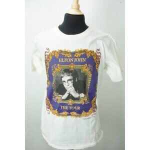 Elton John Gianni Versace World Tour 92/93 VTG PreShrunk Cotton USA Lexington L